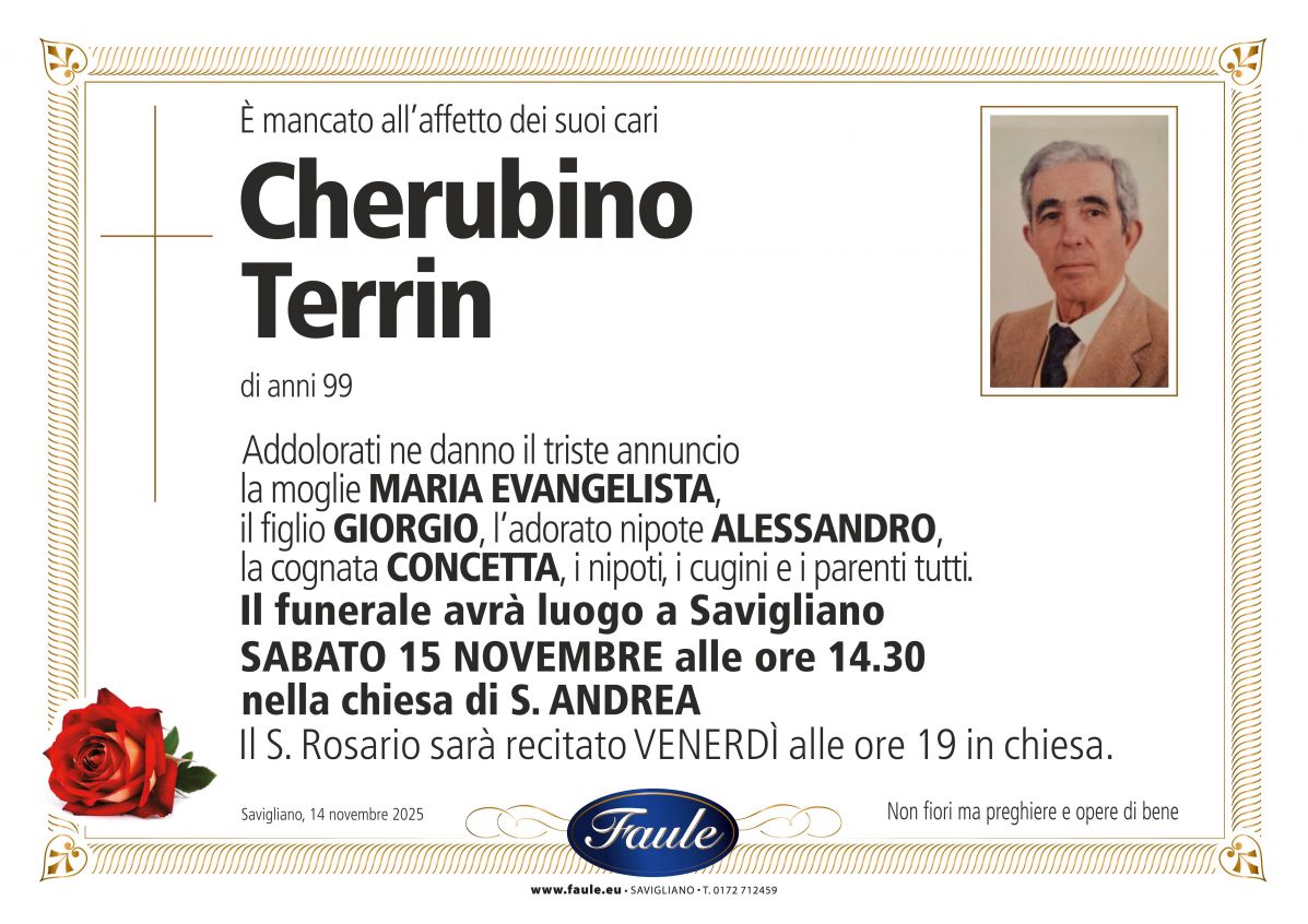 Lutto Cherubino Terrin Onoranze funebri Faule